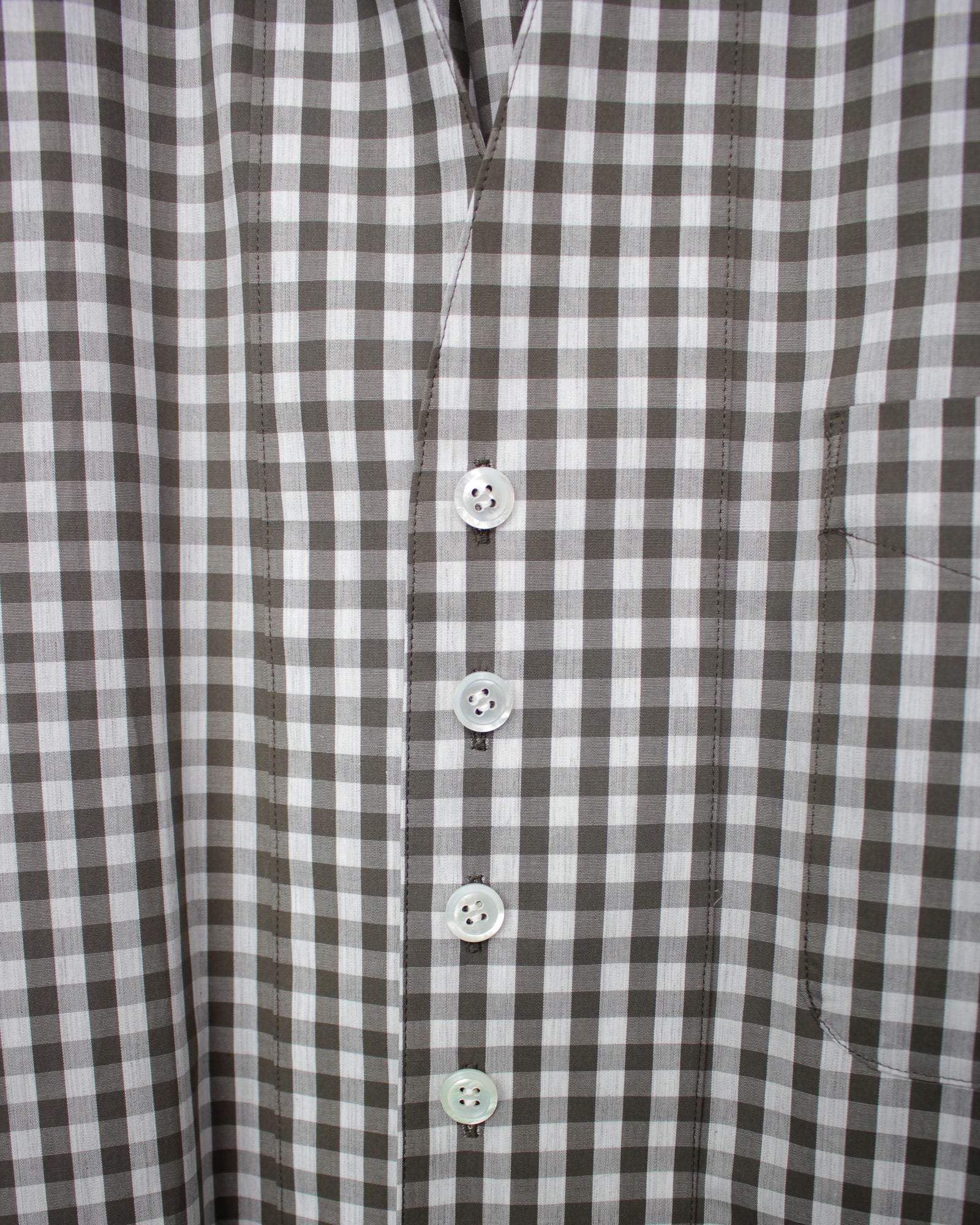 ENSOU. エンソウ 通販 GINGHAM CHILDISH SHIRT (E12S002) Grey – Mukta