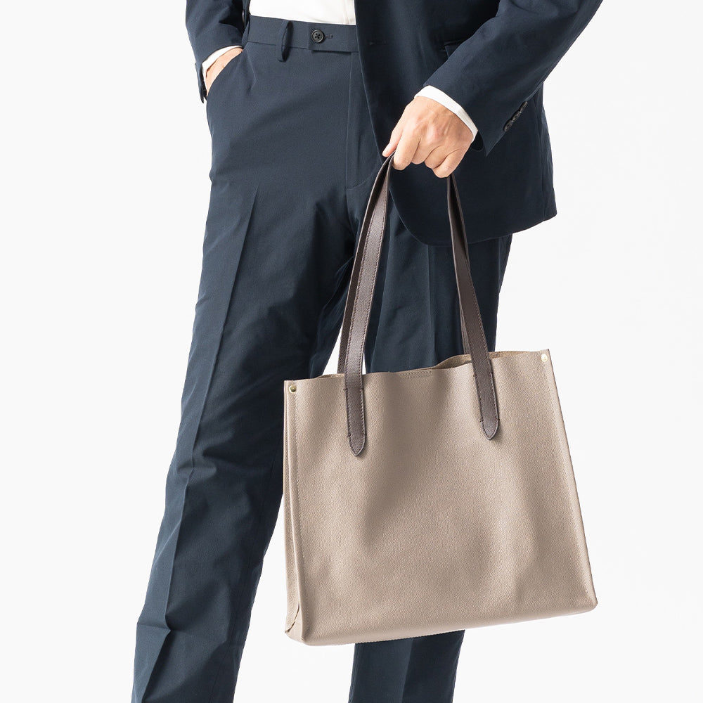 シュリンクレザー 本革 a4 大容量 トートバッグ – MURA-ムラ