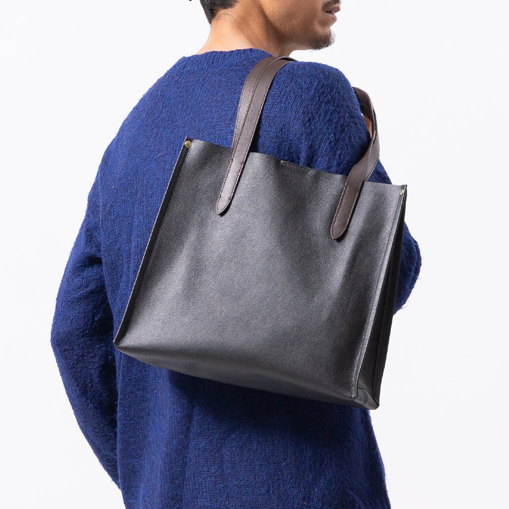 シュリンクレザー 本革 a4 大容量 トートバッグ – MURA-ムラ