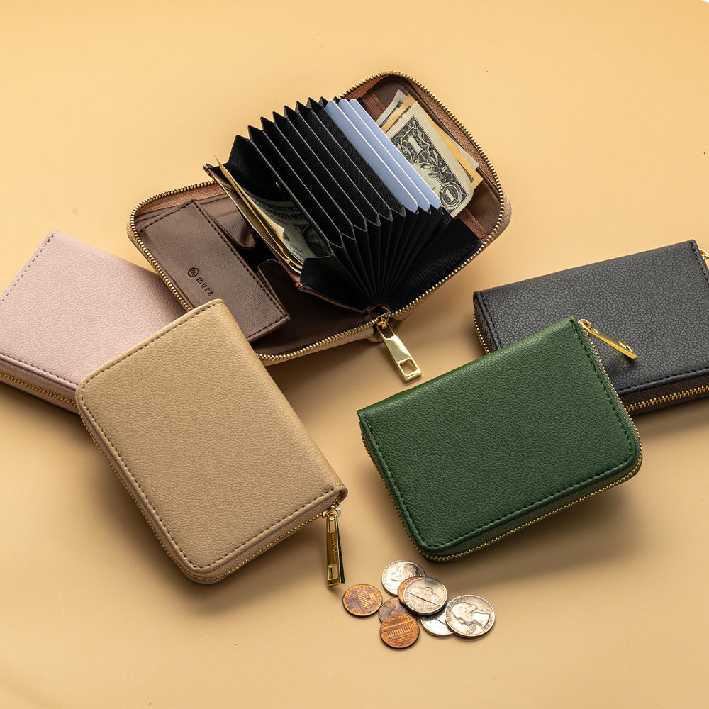 リサイクルPU(合成皮革) じゃばら式 スキミング防止 コインケース