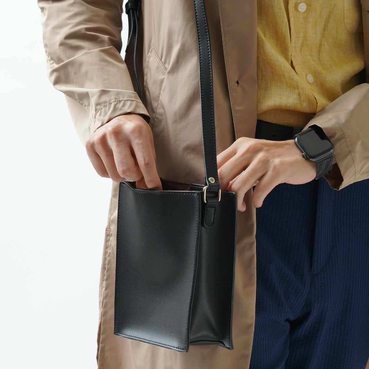 スプリットレザー スクエア ミニ ショルダーバッグ – MURA-ムラ