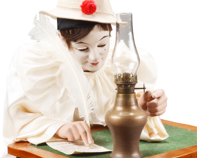 オートマタ（自動人形） 「手紙を書くピエロ」｜コレクション｜民音