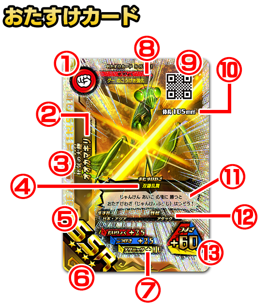 カードの見方｜あそび方｜新甲虫王者ムシキング｜セガ