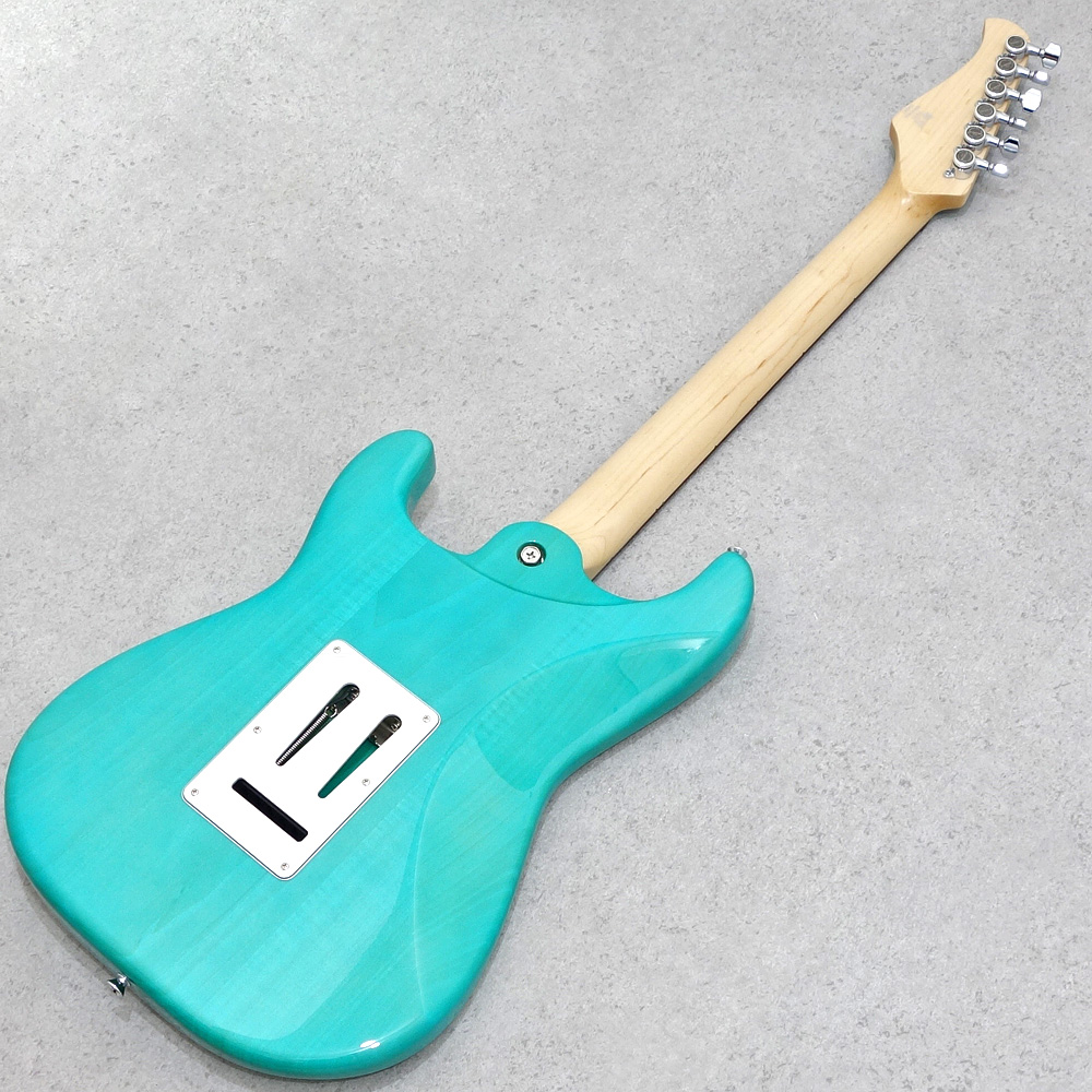 Kz Guitar Works ST Trad 22 SSH7 Quilted Maple Trans Aqua Blue