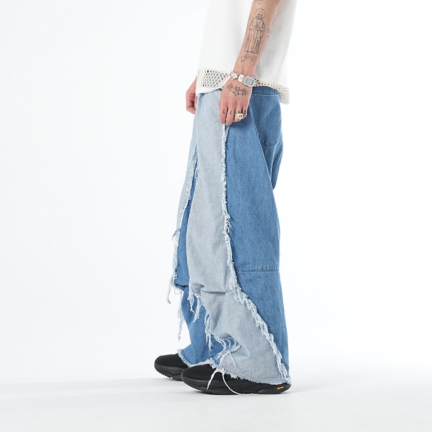 MUZE TURQUOISE LABEL - SWITCHING INDIGO DENIM CARVE PANTS(INDIGO