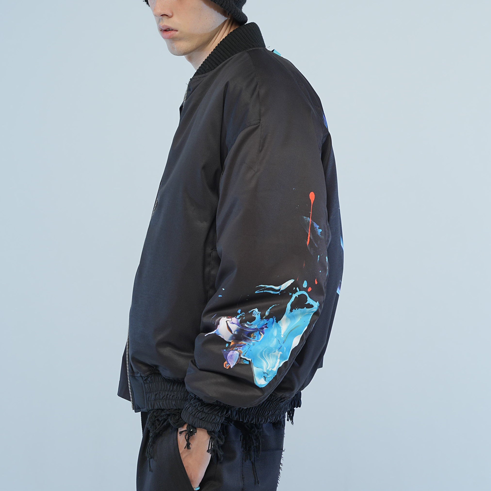 MUZE TURQUOISE LABEL × PETER RIVE - REVERSIBLE MA-1(BLACK