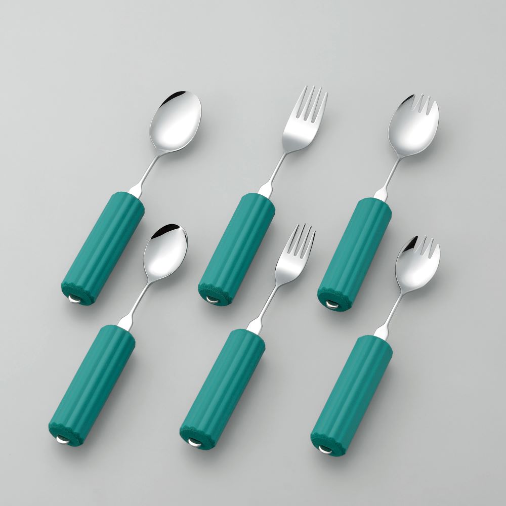 高齢者・障がい者向けの食事用具 オールステンレスハンドル スプーン