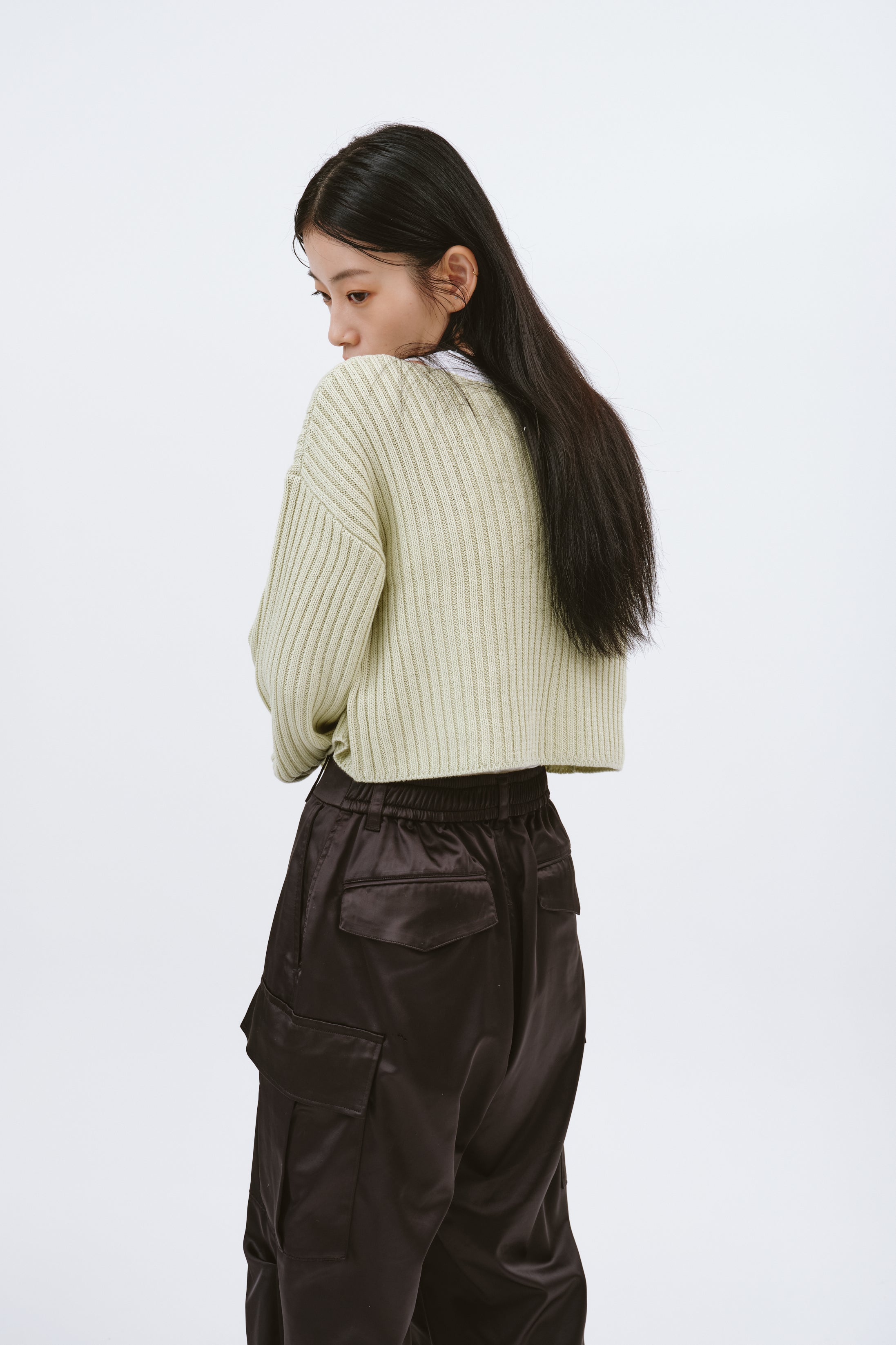 2WAY SHORT KNIT/GREEN – MYNE