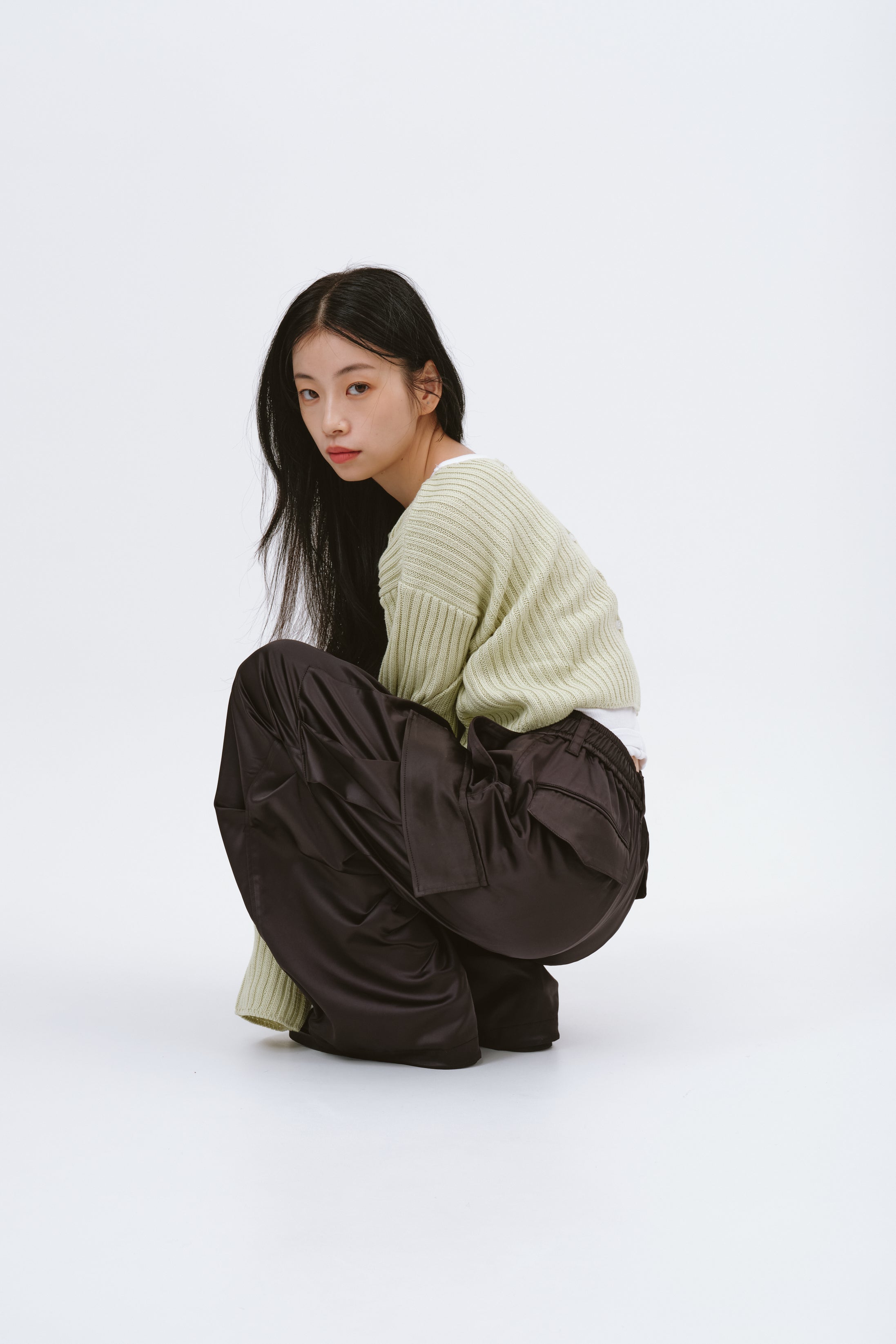 2WAY SHORT KNIT/GREEN – MYNE