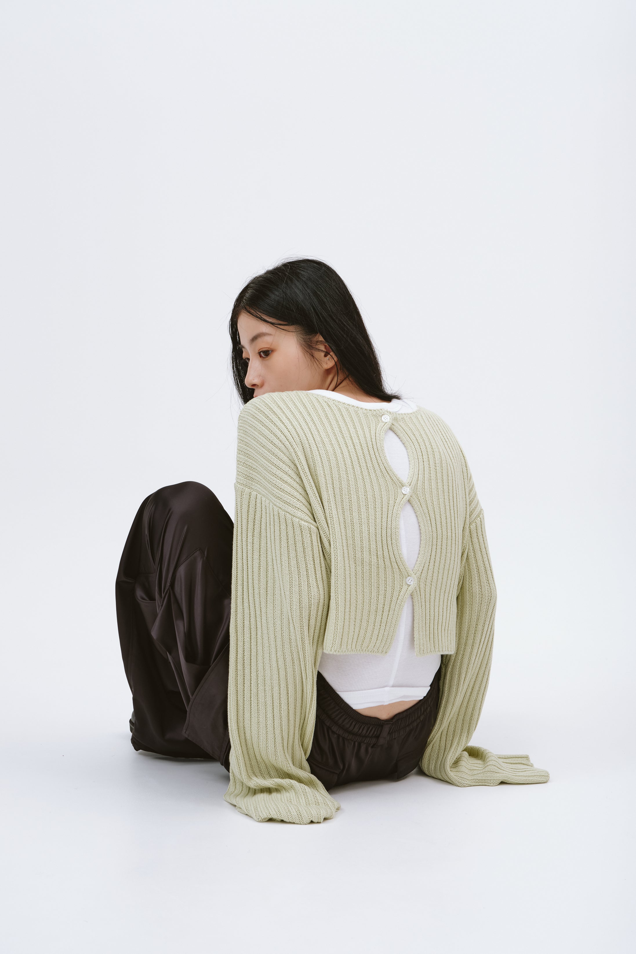 2WAY SHORT KNIT/GREEN – MYNE