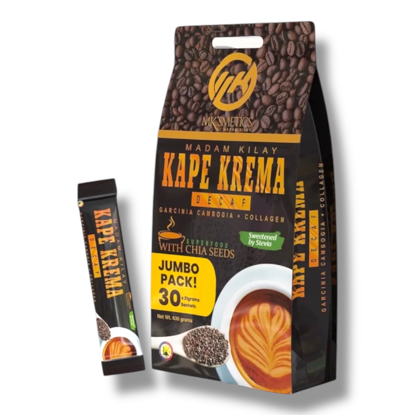 Madam Kilay - KAPE KREMA “Decaf” Coffee Jumbo Pack 30 sachet – My