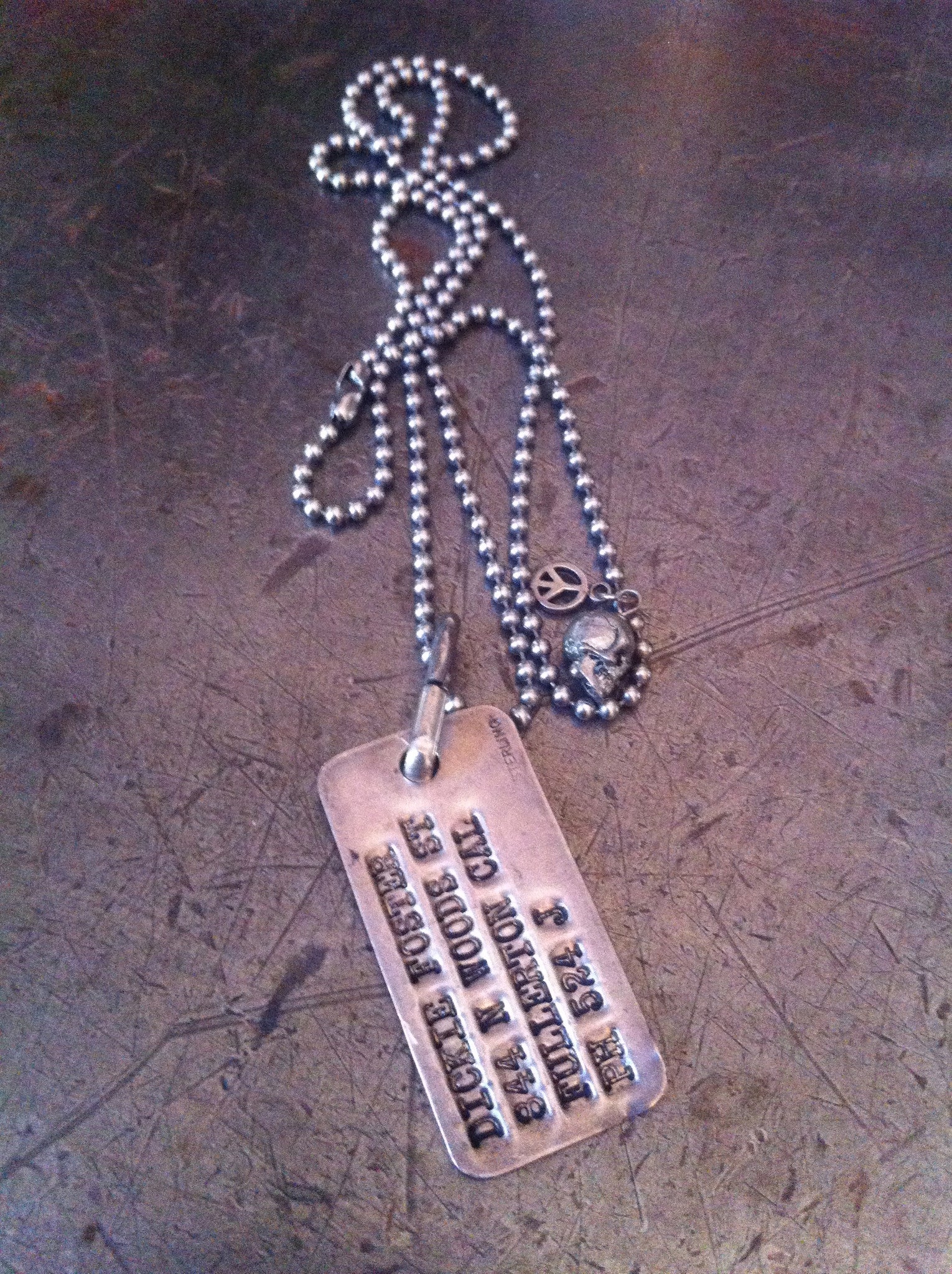 Vintage Sterling Military Dog Tag Necklace – Vintage Jules