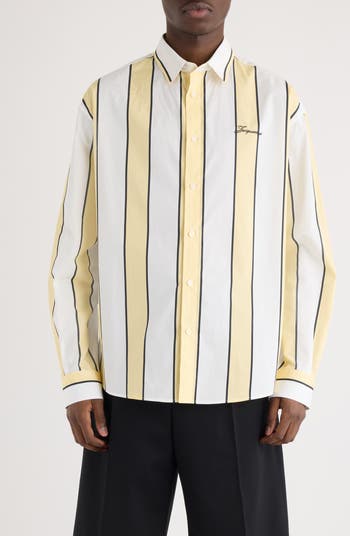 Jacquemus La Chemise Simon Stripe Button-Up Shirt | Nordstrom