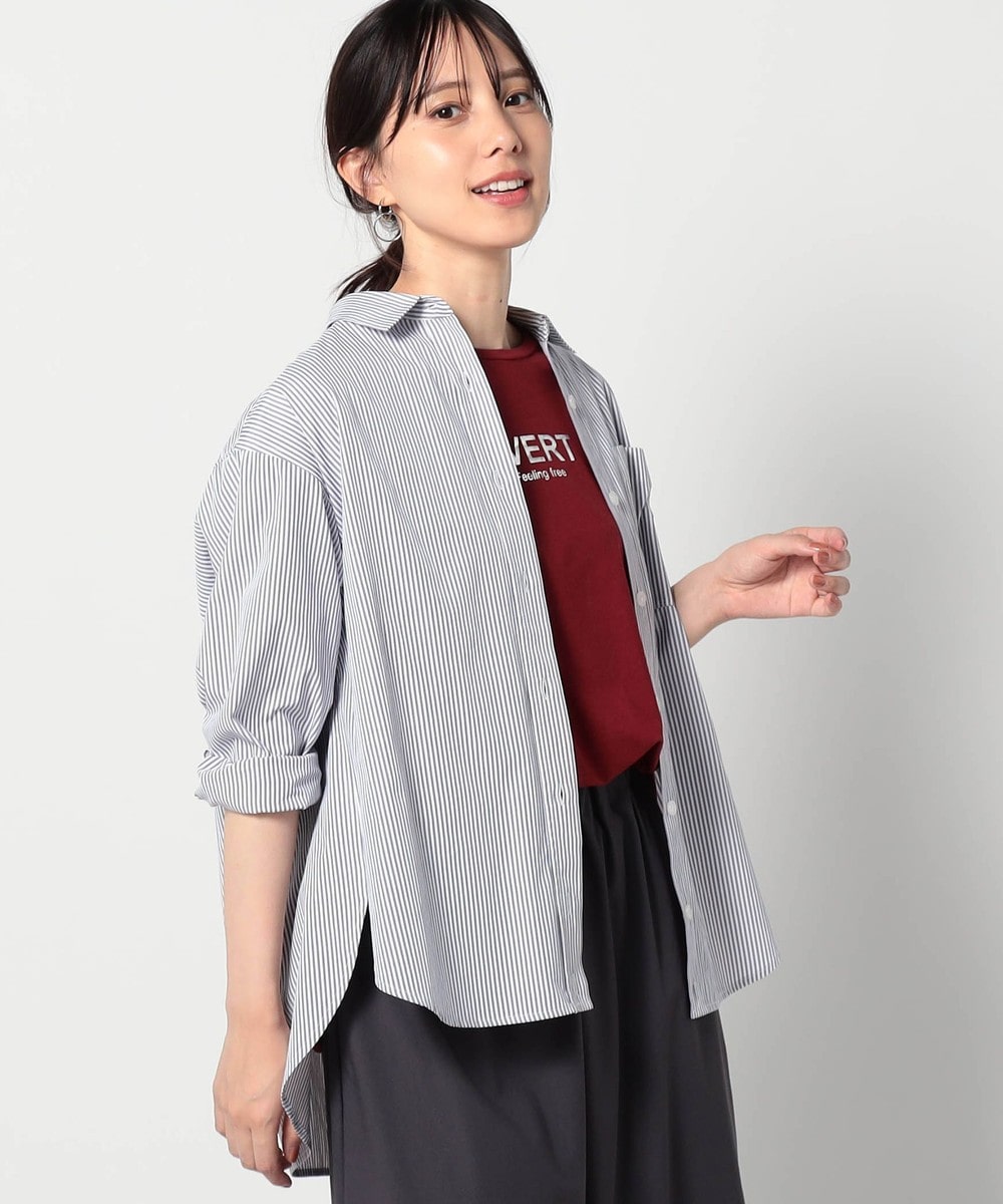 丈2WAY ストライプ柄ロゴ入り長袖シャツ｜長袖｜ニコル公式通販サイト