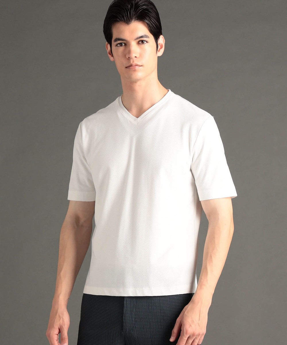 ex/tra】クールタッチセンセーション VネックTシャツ｜半袖｜ニコル