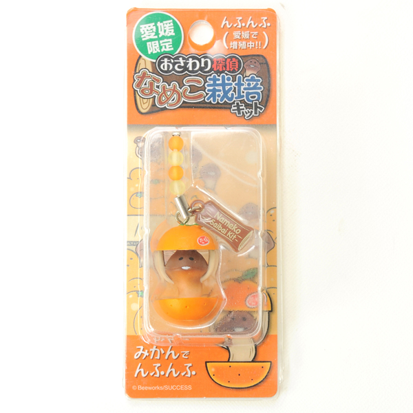 愛媛限定 みかん なめこ ストラップ/ねつけ/スマートチャーム