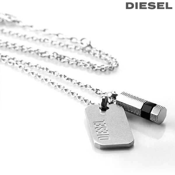ディーゼル ネックレス DIESEL チェーン ステンレススチール プレート