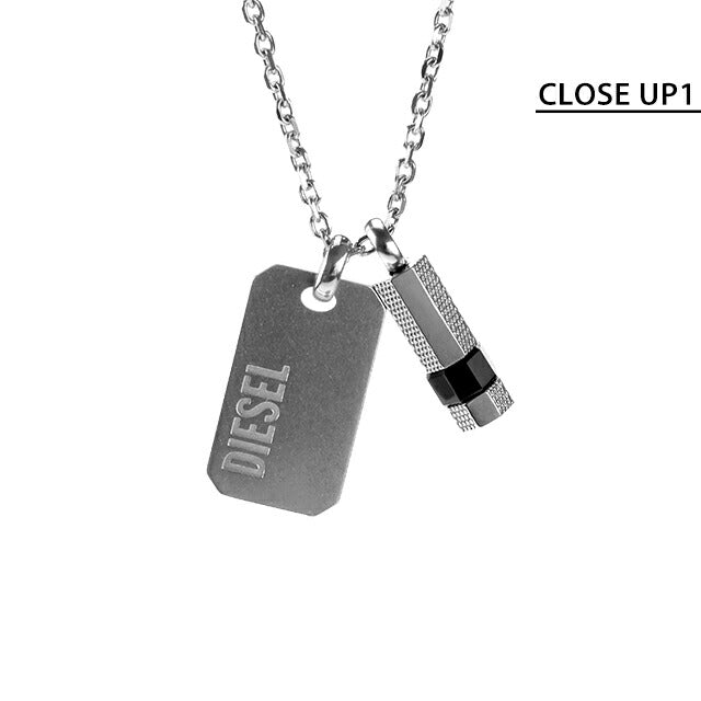 ディーゼル ネックレス DIESEL チェーン ステンレススチール プレート