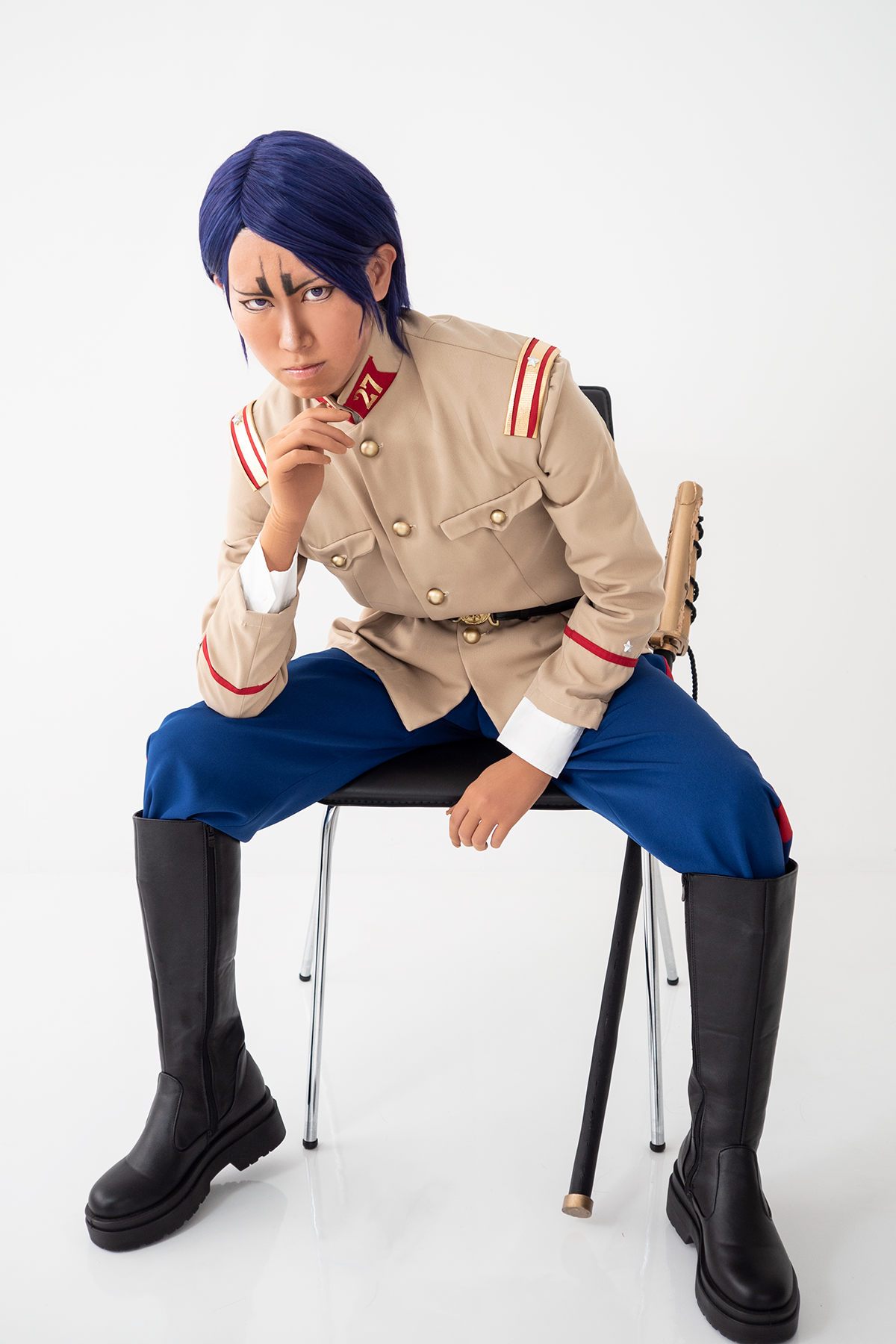 スタジオモノクロームにてゴールデンカムイ【鯉登少尉】コスプレ