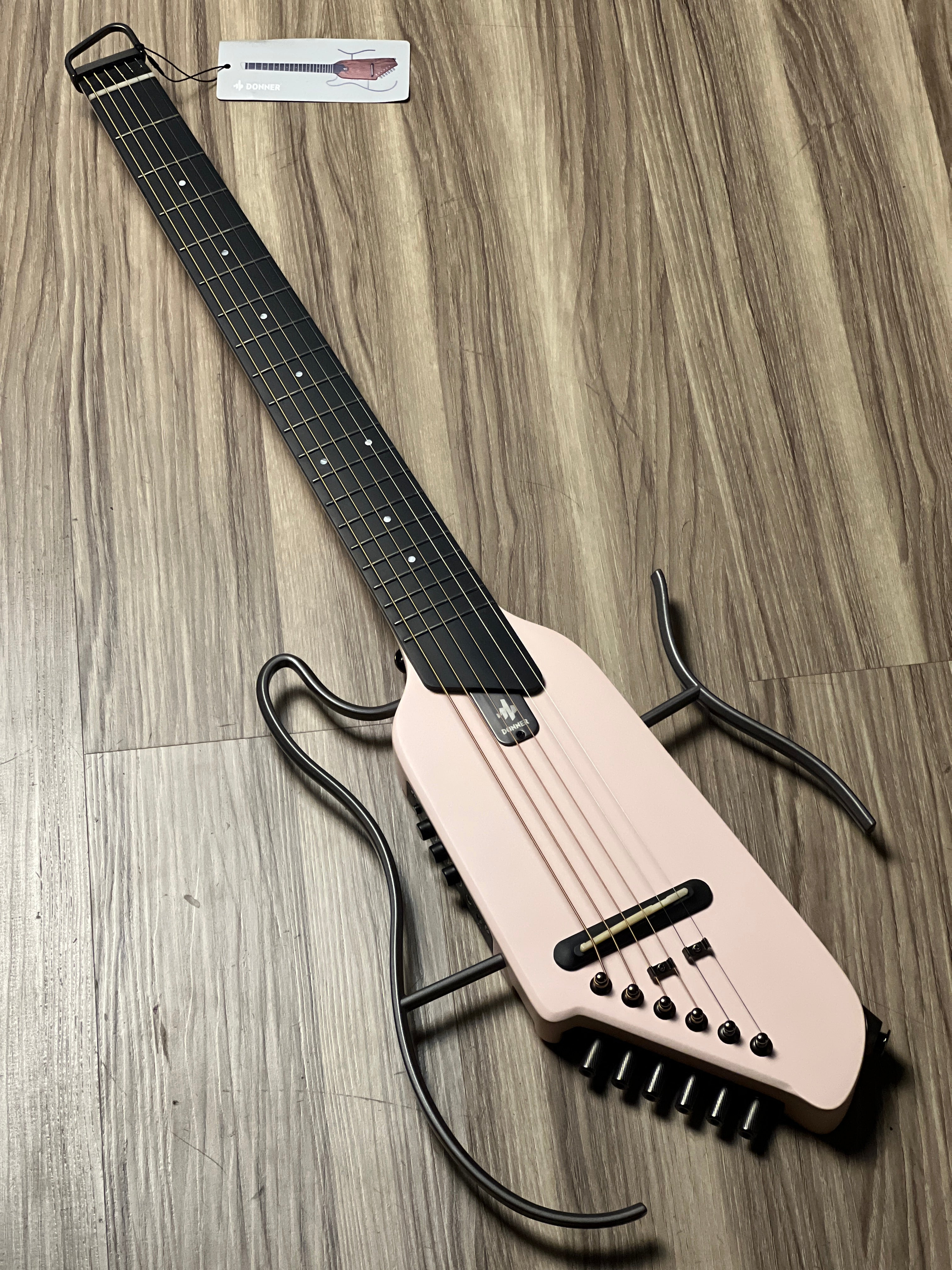Donner HUSH-I Silent Guitar In Pink w/Bag – nafiriguitar.com