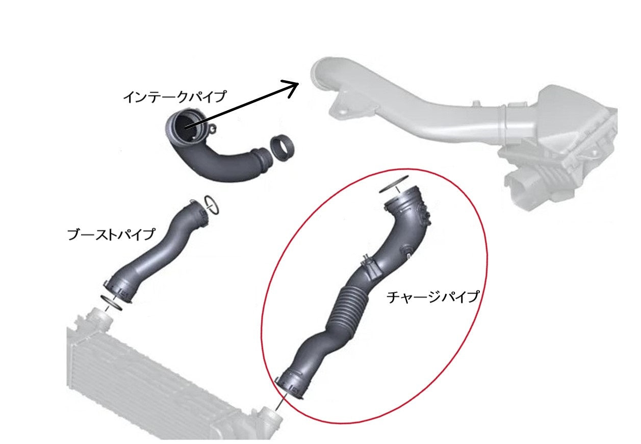 BMW チャージパイプ M135i M235i 335i 435i M2 X3 X4 F20 F21 F22 F23