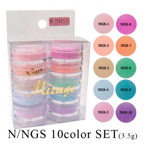 ミラージュ アクリルパウダー 10色セット(3.5g) N/NGS / nail mius web