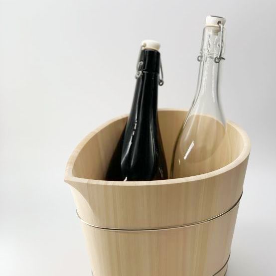 檜 シャンパンクーラー しずく | 中川木工芸 比良工房