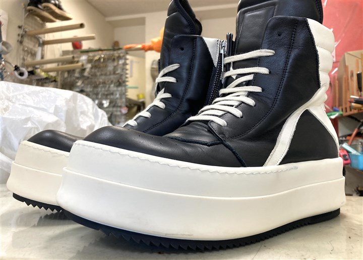 リックオウエンス【メガバンパー】ジオバスケットのソール補強