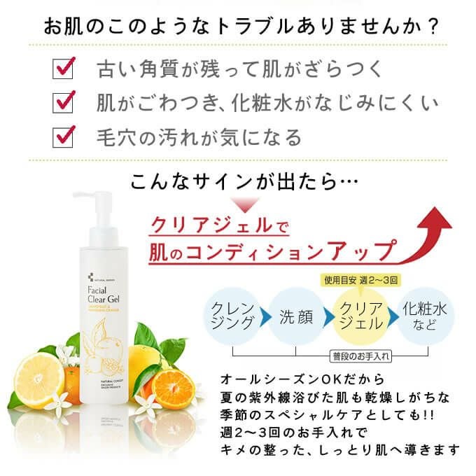 菊星 ナチュラルワークス フェイシャルクリアジェルN 200mL｜美容室