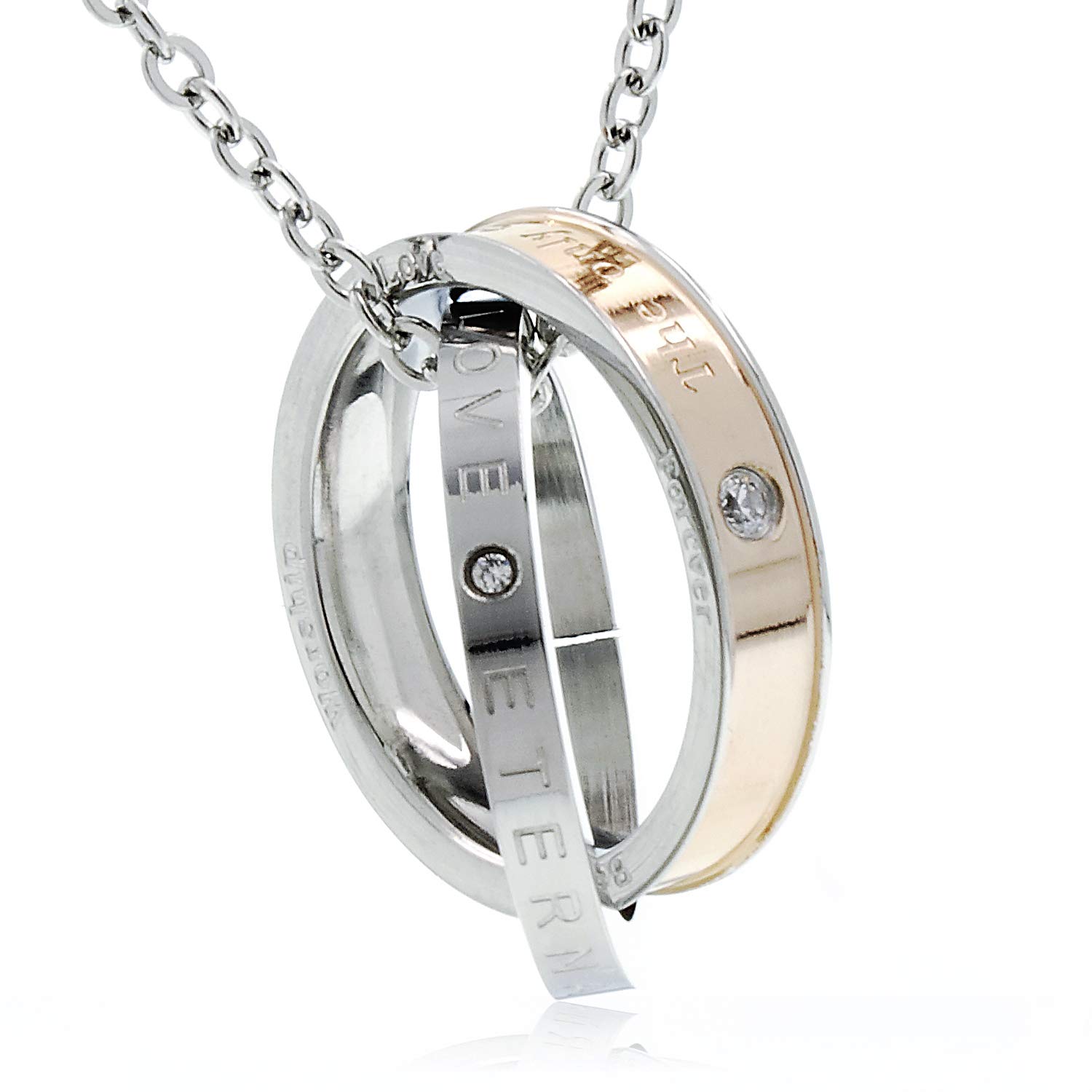 ネックレス サージカルステンレス ダブル リング NPN060 | ジュエリー