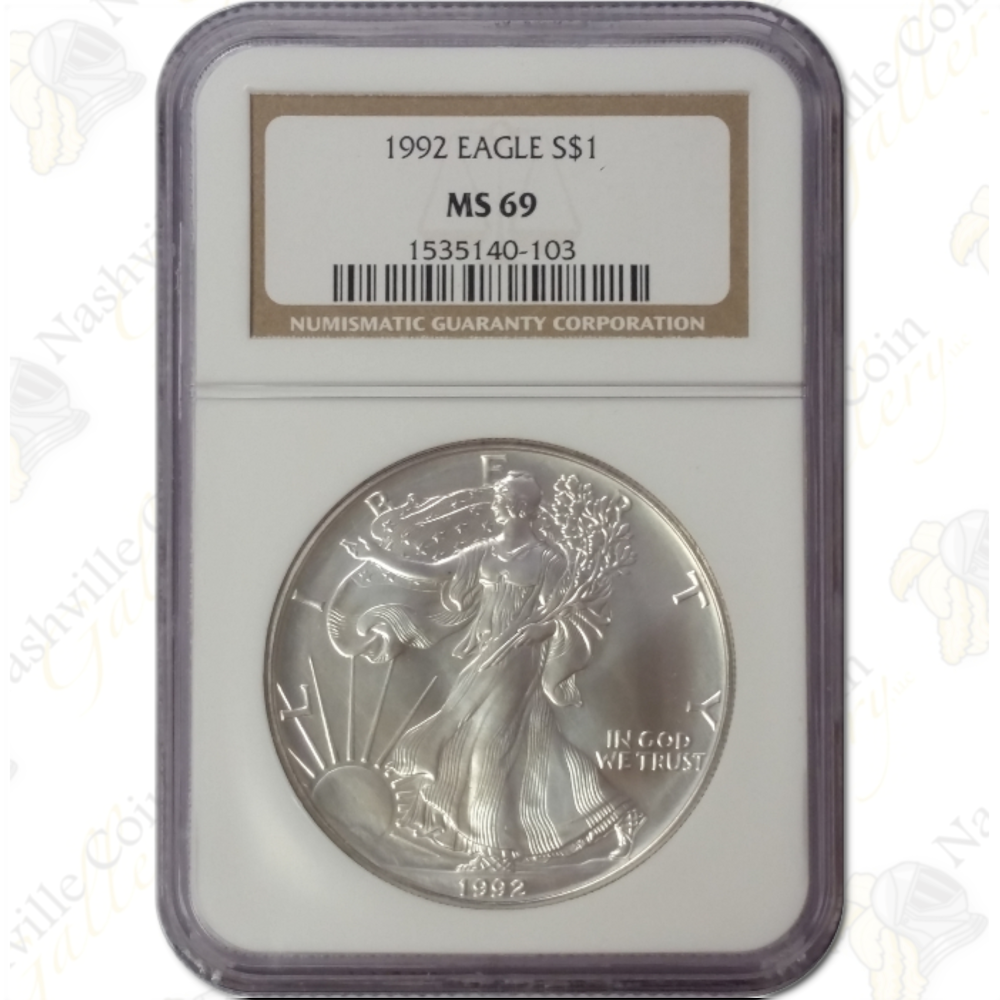 1992 American Silver Eagle - 1 oz - NGC MS69 - SKU #51386