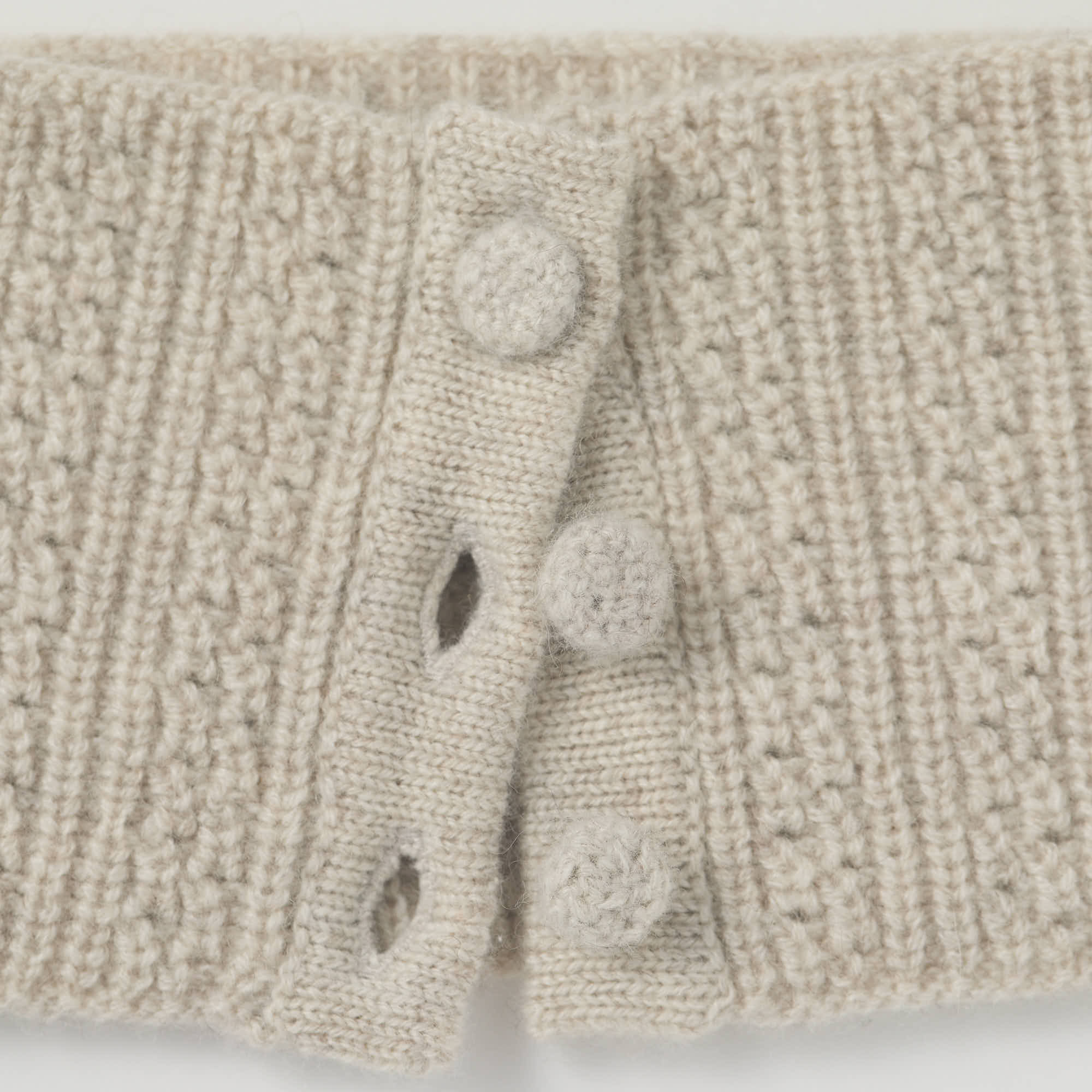 cashmere rib knit neck warmer(カシミヤ リブニット付け襟ネック