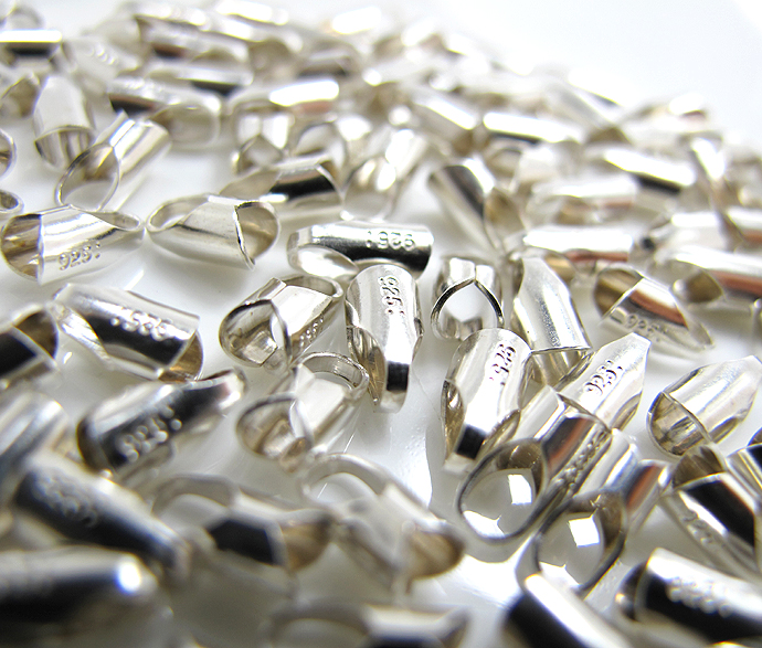 スターリングシルバー925/エンドキャップ（ラウンド・1.5mm）「SV925