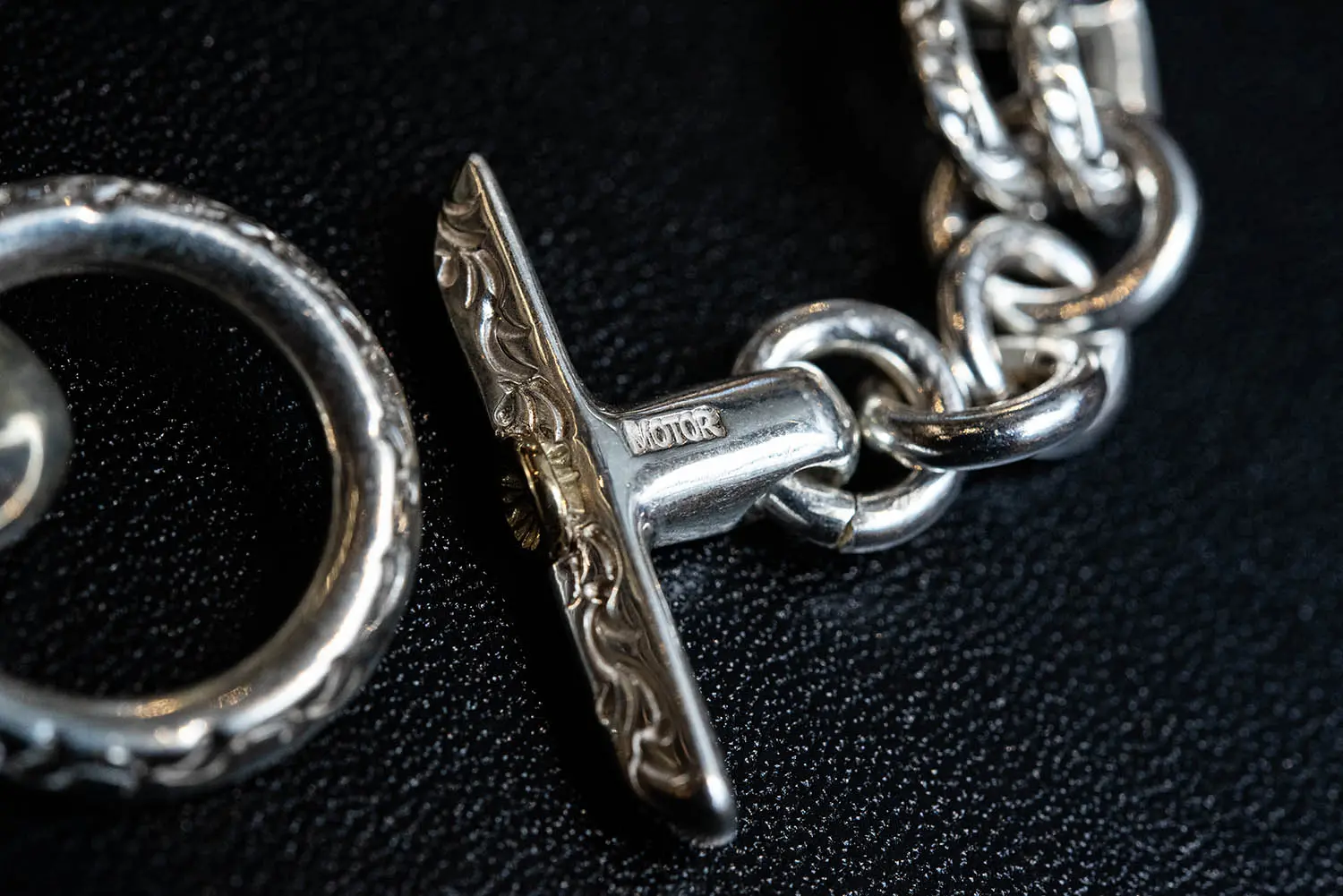 HIDEO MOTOIKE K18メタル付ウエダハンドメイドチェーンブレスレット