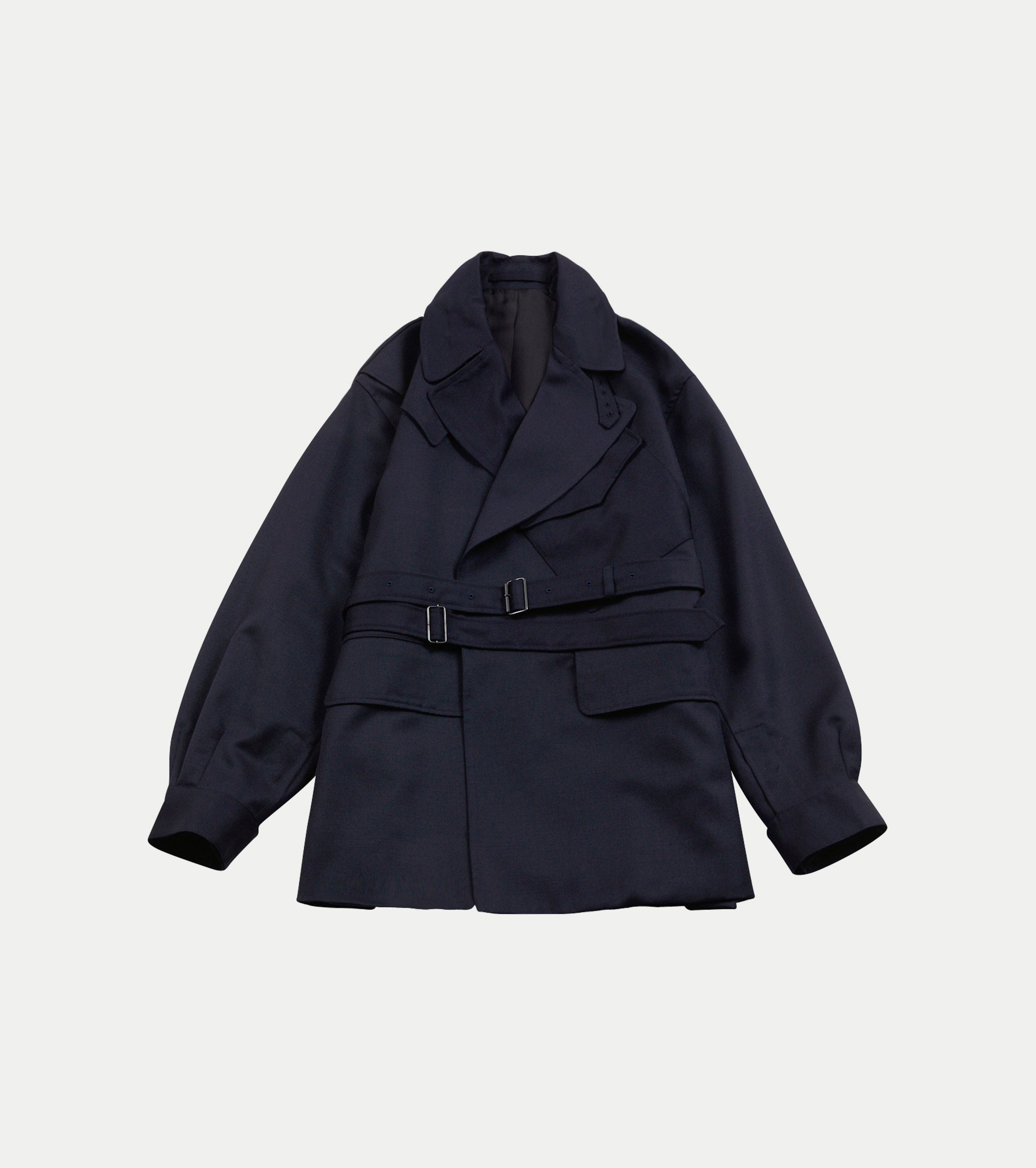 blurhms Wool Mohair Motorcycle Jacket,Dark Navy – Navyblue