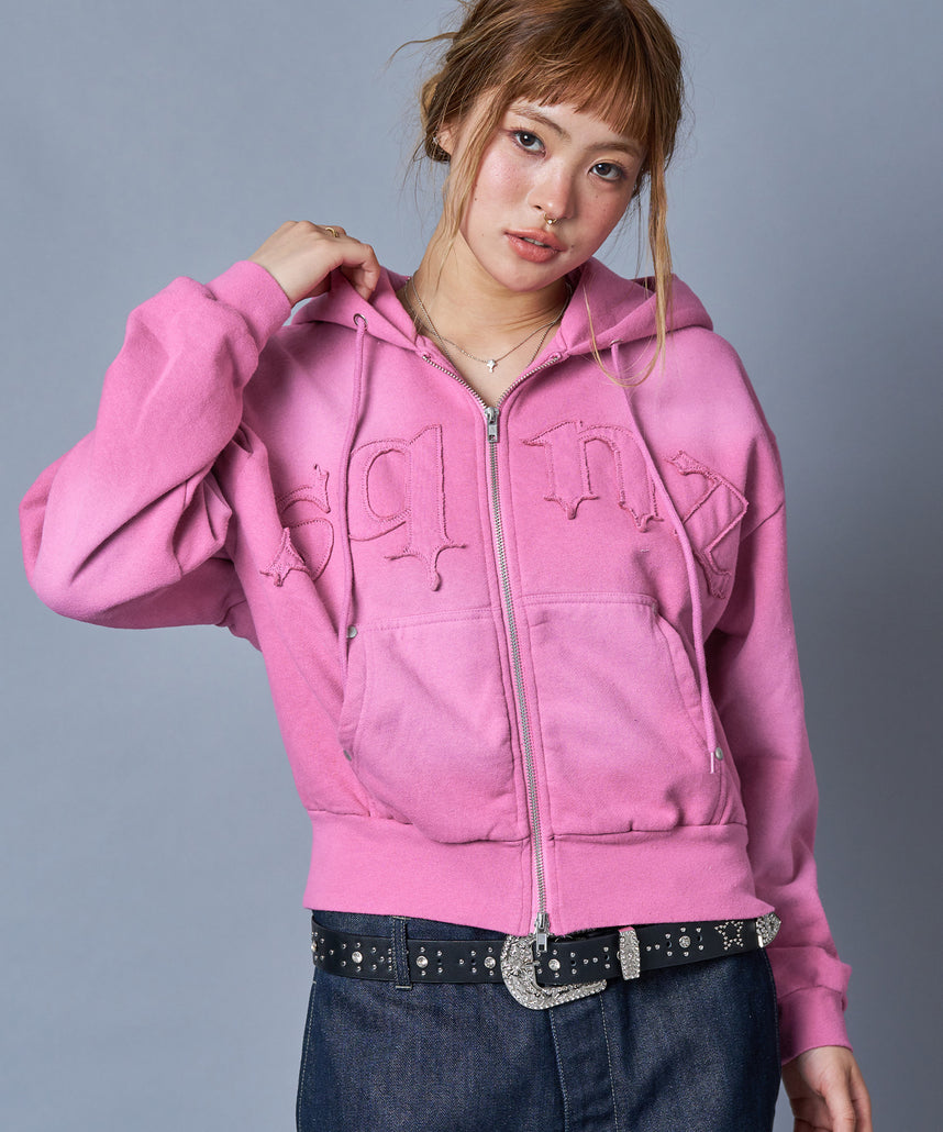 SEQUENZ（シークエンズ）】sqnz washed wappen zip p/k / スタッズ