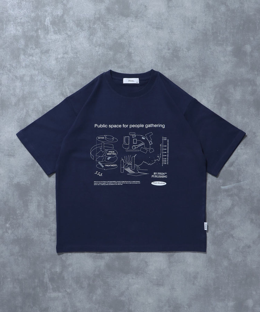 FFEIN(フェイン)】グラフィックショート丈Tシャツ / Tシャツ 短丈