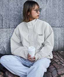 FFEIN（フェイン）】スタンドカラーナイロンジップアップジャケット