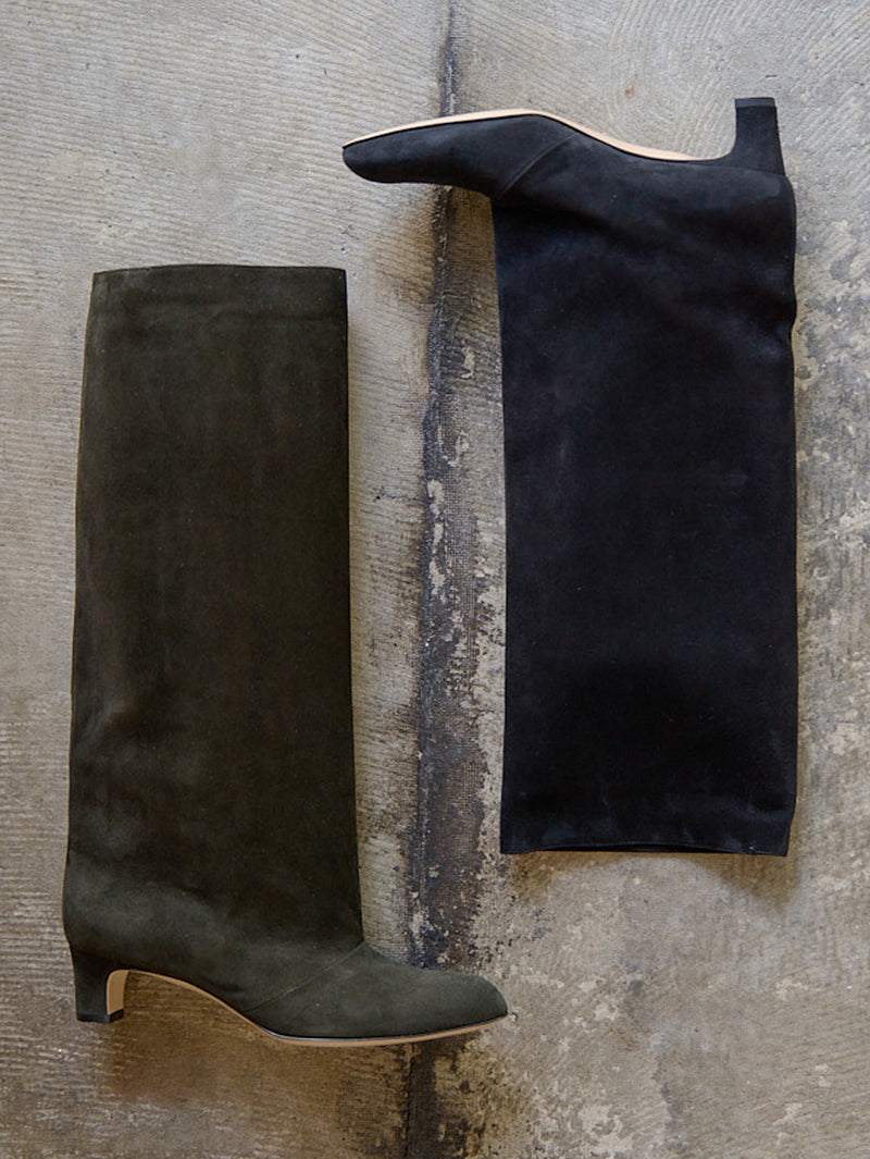 スエードロングブーツ 6921/BASS/KHAKI – NEBULONI E.