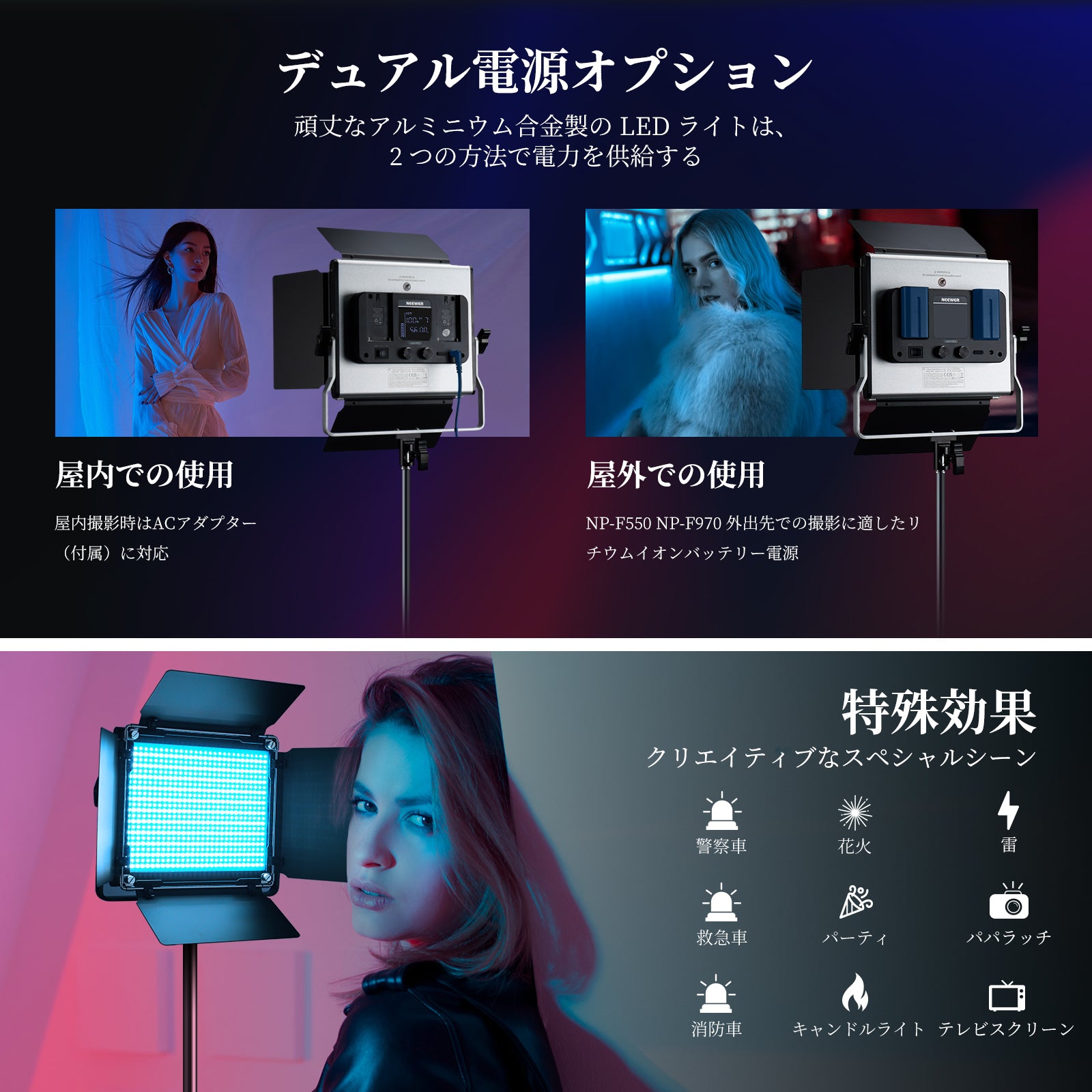 NEEWER 2パック 660 PRO II RGB LEDビデオライトキット – NEEWER.JP