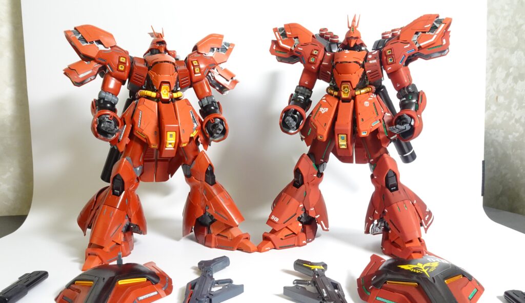 MG サザビーVer.ka を塗装作成しての完成編。可動は抜群です。