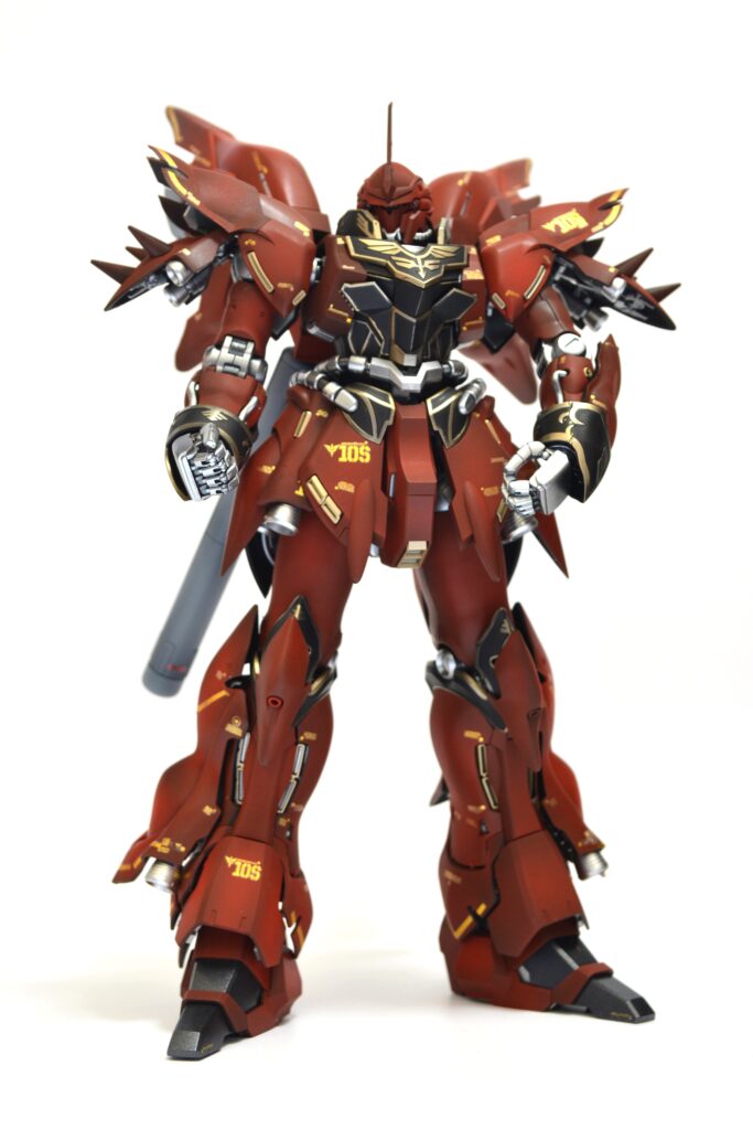 MG 1/100 シナンジュVer.kaを塗装作成して完成編。