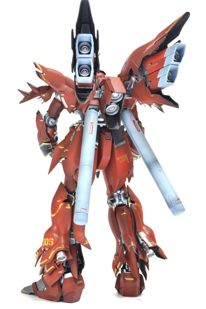 MG 1/100 シナンジュVer.kaを塗装作成して完成編。