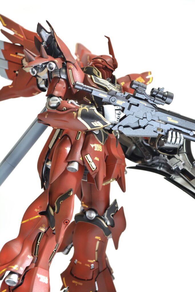 MG 1/100 シナンジュVer.kaを塗装作成して完成編。