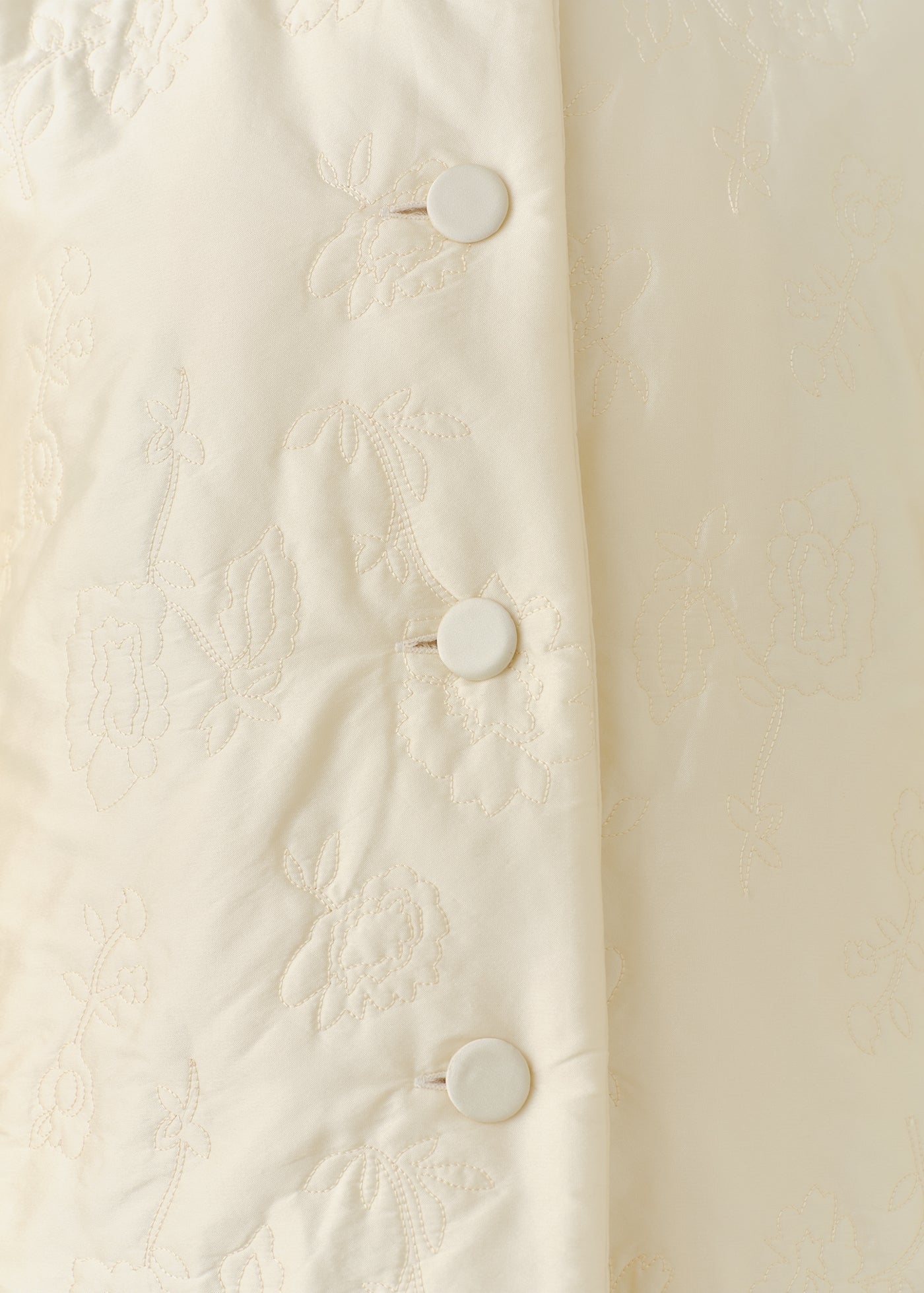 Poly Dupion Flower Embroidery Quilting Jacket | Pasand by ne