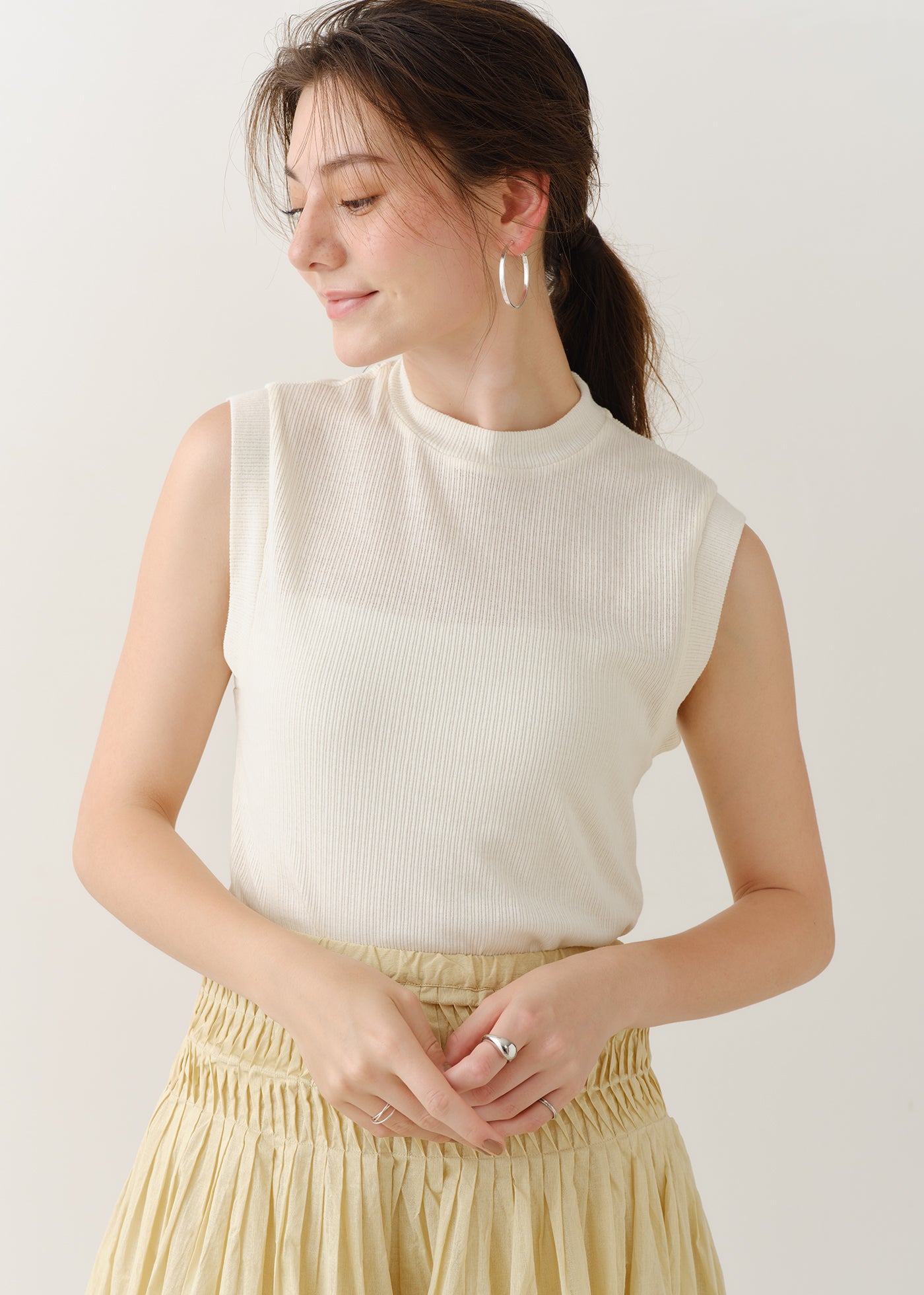 Crepey Natural Rib Tank | Pasand by ne Quittez pas | パサンドバイ