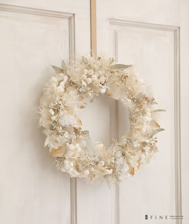 スノースケープ - プリザーブドフラワー クリスマス 玄関用 玄関 壁