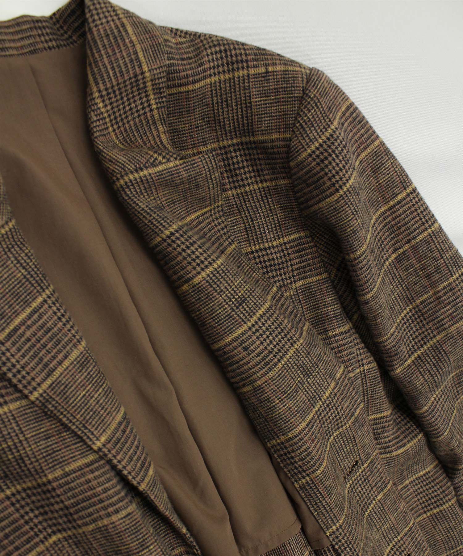 J2027 [N EXCLUSIVE]ヘリンボーンリネンテーラードジャケット(M グレン