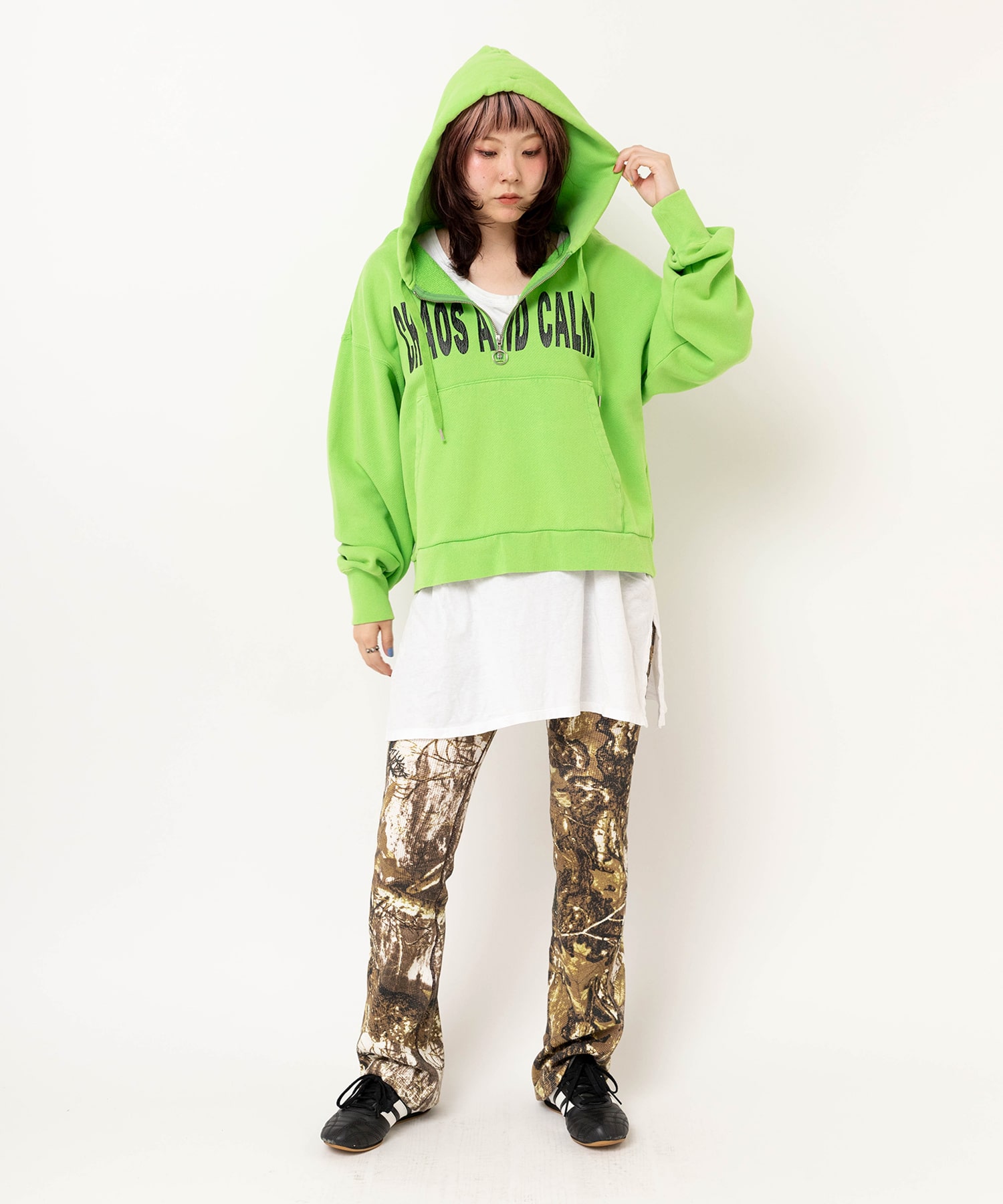 M2590 トンプキンハーフZIPフーディー(M ホワイト): トップス - RNA