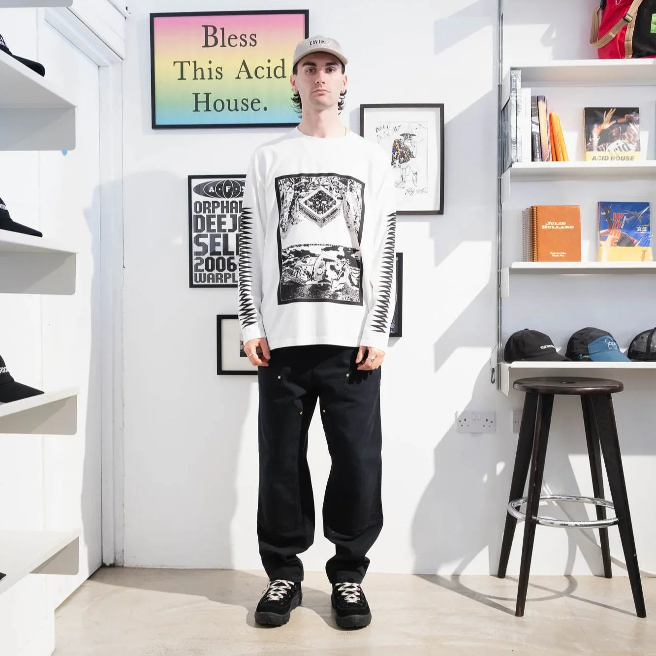 Cav Empt Century Cameo Long Sleeve T-Shirt - White